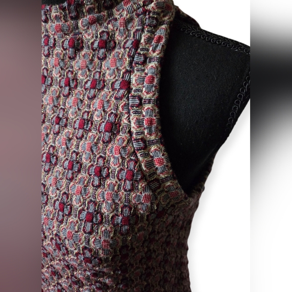 Zara Trafaluc Quilted Geometric Patterned A Line Mini Dress EUC - Picture 4 of 5